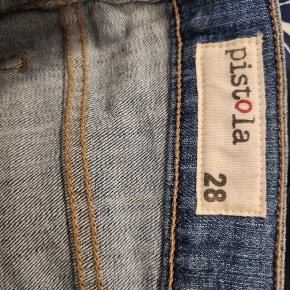 Pistola, Aubrey Distressed Skinny Jeans, Frayed Hem - Picture 9 of 9